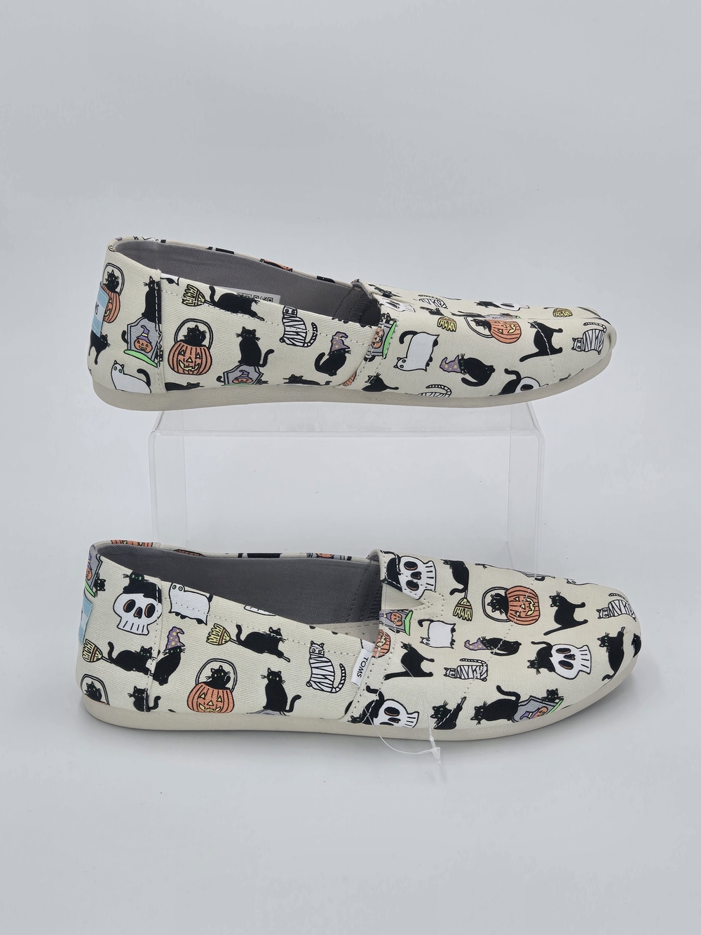 TOMS Women's Belmont Halloween Cat Print Slip-On Shoes Size 8.5 8 1/2 - Picture 5 of 10